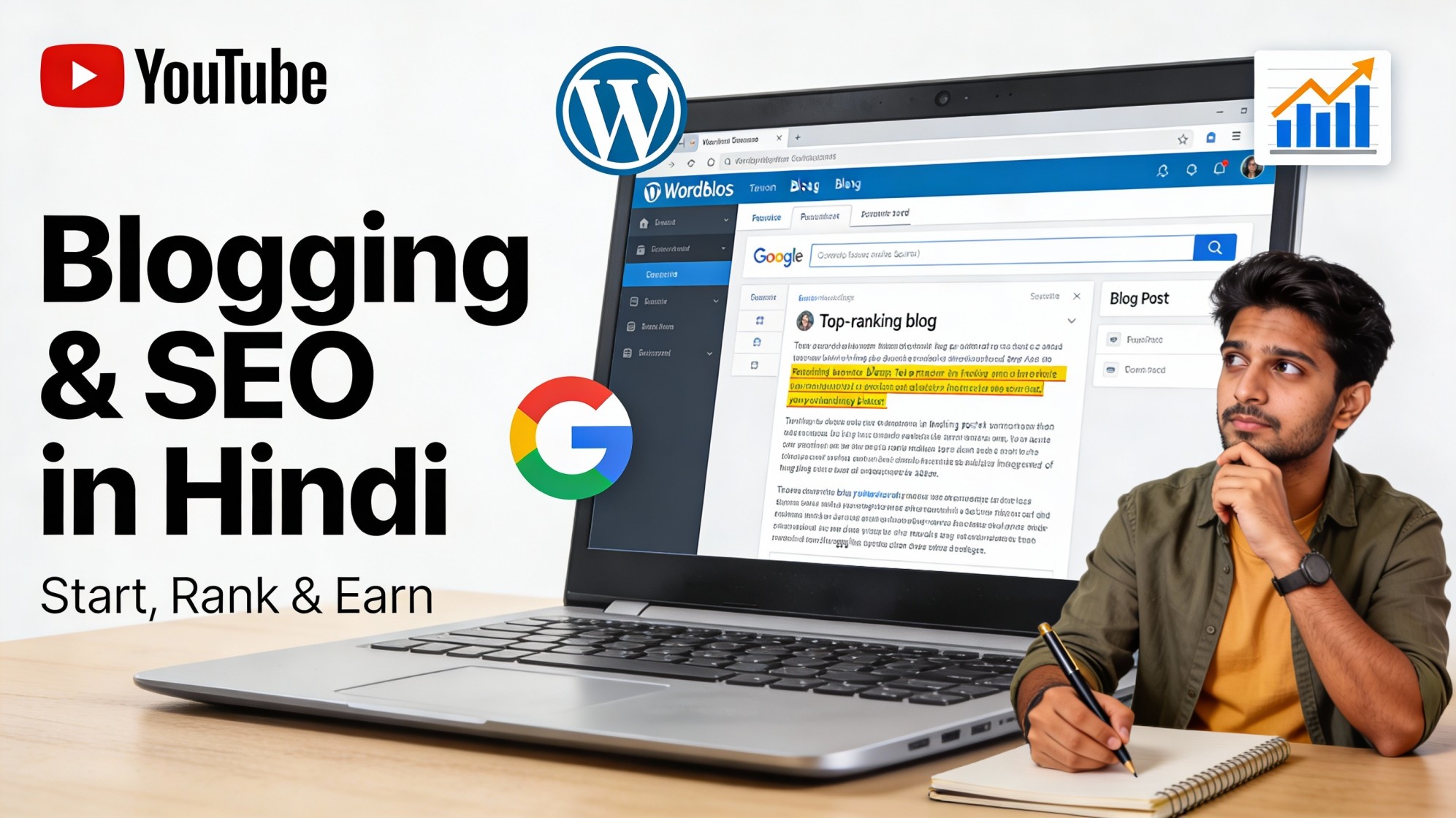 Complete Blogging &amp; SEO Course in Hindi: Start, Rank &amp; Earn